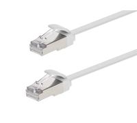 Monoprice Cavo patch Ethernet Cat6A - Slim Flat U/FTP 32AWG modellato Boot 50ft Bianco