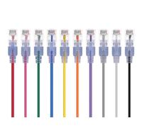 Monoprice Cavo patch Ethernet Cat6A UTP, 30 AWG, 10 G, in puro rame nudo, antigroviglio, RJ45, serie SlimRun, 15,2 cm, 10 colori
