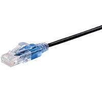 Monoprice Cavo patch Ethernet Cat6A UTP, 30 AWG, 10 G, in puro rame nudo, antigroviglio, RJ45, serie SlimRun, 9,1 m, rosso, confezione da 5