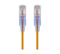 Monoprice Cavo patch Ethernet Cat6A UTP, 30 AWG, 10 G, in puro rame nudo, antigroviglio, RJ45, serie SlimRun, 4,3 m, giallo, confezione da 10