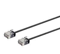 Monoprice Cavo patch Ethernet Micro Cat6, 1,5 m, nero, a trefolo, 550 MHz, UTP, filo di rame puro, 36 AWG, serie SlimRun