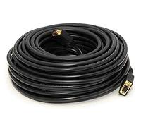 Monoprice Cavo SVGA M/M CL2 da 100 Piedi con ferrite, Placcato Oro, Nero, 103574