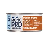 Monopro lo specialista Kitten grain Free Patè 85 gr - Anatra - 1° ORDINE? scegli lo sconto BZR5 / BZR20 + 200 punti fedeltà
