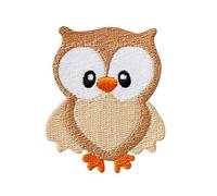 Monoquick Toppa termoadesiva con gufo, marrone, beige, 5,5 x 6,5 cm