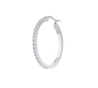 Monorecchino Donna Marlù in acciaio a cerchio 32mm con zirconi 31OR0028-W
