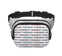 Monorotaia Treno Stampa Piazza Doppio Strato Borsa Marsupio Trendy Pack Borsa Da Viaggio con Bel Regolabile, nero, Taglia unica