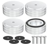 Monosaudio 4 x HiFi Spikes Pad 58 x 22 mm per unità piedini in alluminio ammortizzatore per altoparlanti piedini isolanti HiFi Piedini assorbenti M4 x 0,7 HiFi Sottobicchiere per giradischi