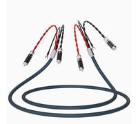 Monosaudio Cavo per giradischi High End, 1 m, cavo audio 5N OFC placcato argento, 4 connettori RCA placcati in argento, cavo in vinile con linea di messa a terra per giradischi, amplificatore