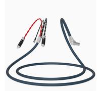 Monosaudio Cavo per giradischi High End 1 m OFC, placcato argento, 2RCA su jack placcato oro a 5 poli, cavo fonoculare angolare con messa a terra per giradischi