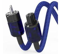 Monosaudio D501 - Cavo di alimentazione High End, 1 m, HiFi, 2 poli, OFC AC, audiofili, cavo per dispositivi freddi, EU Schuko+IEC C15, spina per DVD/amplificatore/decodificatore/subwoofer/AMP