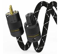 Monosaudio P078 - Cavo di alimentazione HiFi, 1,5 m, con schermatura in rame, cavo per dispositivi a freddo C15 con spina EU Schuko & IEC, per DVD/amplificatore/decoder/subwoofer/AMP