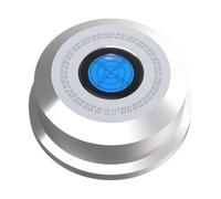 Monosaudio Record Weight for Record Player Disc Stabilizer Spirit Level Aluminium Record Weight Record Player Stabilizer LP Turntable Level Disc Stabilizer Support Weight with (50Hz,190 grammi,Silver)