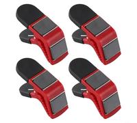 MonoSora 4 clip magnetiche porta pennelli in plastica rossa da 3,2 cm con apriscatole per falegnami, pittori, fai da te, miglioramento della casa, per fissare i pennelli sopra le lattine