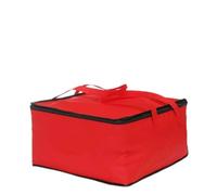 MonoSora Borsa termica isolata per la consegna della pizza, 35,5 cm, in tessuto non tessuto, con pellicola in alluminio, per conservare alimenti, campeggio, colore rosso