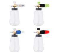 MonoSora Bottiglia di sapone in schiuma per idropulitrice con attacco rapido da 1/4", capacità 1 L, ugello regolabile per la pulizia del tetto di auto e barche, rosso nero