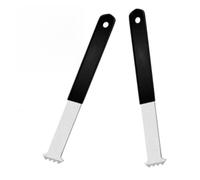 MonoSora Confezione da 2 estrattori per finiture e finitrici con manico antiscivolo, in acciaio zincato, pala per modanatura per pavimenti e rimozione blocchi in giardino o patio, nero argento