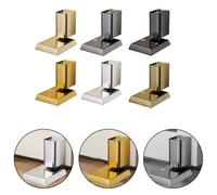 MonoSora Fermaporta meccanico regolabile antivento resistente in lega di zinco senza trapano installazione per porte in legno in acciaio inossidabile si adatta a spazi di 5 25 mm