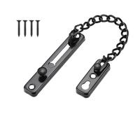 MonoSora For HSecurity, serratura a catena in acciaio inox resistente, con rilascio a molla, antifurto, per porte in legno o ferro, design sicuro per bambini, colore nero