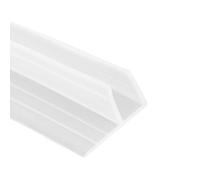 MonoSora Guarnizione in gomma a forma di F per distanza di 6 mm, lunghezza 2 m, per vasca da bagno, doccia, porta in vetro, trasparente