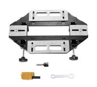 MonoSora Guida per cerniera per porta in lega di alluminio con posizionamento regolabile per scanalatura e posizionamento, 200 x 340 mm, nero argento