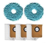 MonoSora Kit con panno per aspirapolvere e sacchetto in tessuto non tessuto per Cecotec 9990 AI Spin Ultra Power Home, include 2 panni in microfibra e 3 sacchetti di ricambio