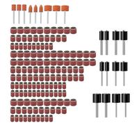 MonoSora Kit di 159 tamburi abrasivi con manicotti abrasivi in ossido di alluminio, grana 80/120/240 e mandrini multipli per utensili rotanti, lucidatura del legno