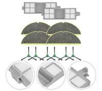 MonoSora Kit di ricambio per spazzola laterale, filtro HEPA e panno mocio, per Roomba 205 e DustCompactor 6 Spazzole 2 Filtri 4 Cuscinetti