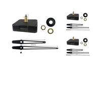 MonoSora Kit meccanismo di movimento per orologio al quarzo con albero da 18 mm e lancetta dei secondi, parti di ricambio fai da te per orologi da parete, lancette nere