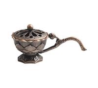 MonoSora Porta incenso a forma di loto con manico, porta incenso a forma di loto, per la decorazione domestica per la casa per la decorazione natalizia