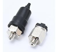 MonoSora Pressostato aria per compressori, regolabile 15-140 psi, tipo a membrana, apertura e chiusura normale, con porte da 1/4" e 1/8", nero e argento