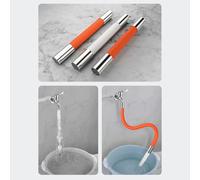 MonoSora Prolunga girevole a 360° in gel di silice per rubinetto bagno, soffione flessibile per doccia, lunghezza 20/30/50 cm, arancione