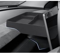 MonoSora Scatola portaoggetti a doppio strato per cruscotto in TPE per Tesla Model Y e Juniper 2025, nero