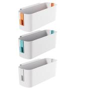 MonoSora Scatola portaoggetti da appendere al comodino, per letti a castello e dormitori, 33 x 11,4 x 11,9 cm, colore: bianco, arancione o verde