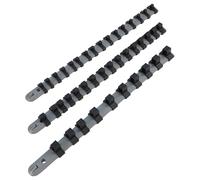 MonoSora Set di 3 supporti in plastica per bussole da 1/4, 3/8 e 1/2 pollici, grigio e nero, 35,6 cm