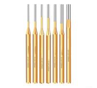 MonoSora Set di 7 punzoni in lega di acciaio, 2-10 mm, resistenti, per riparazioni di orologi di precisione e officine industriali, oro