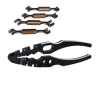 MonoSora Set di chiavi per auto Drift, 3-6 mm, con giunto sferico regolabile, strumenti di accordatura in metallo resistente, maniglie ergonomiche in nero oro