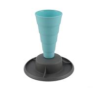 MonoSora Supporto pieghevole per sac à poche con vassoio portaoggetti, supporto in plastica stabile per decorare torte, organizer portatile per sac à poche per esami di cottura e lezioni, blu grigio