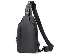 Monospalla Borsa Uomo Zaino Zainetto borsello a Tracolla Petto Porta USB Z26