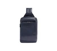 Monospalla uomo in pelle porta iPad® con protezione RFID e portabilità a zaino Piquadro Philip, blu - Tabella Colori: Blu