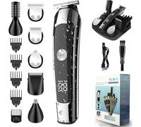 Monovon - Monovon Hair Clipper, Monovon Electric Shaver, with Digital Display, 16-in-1 Hair Clippers for Men, Rechargeable Waterproof Cordless Trimmer, Intelligent Anti-Pinch, Safe Shaving