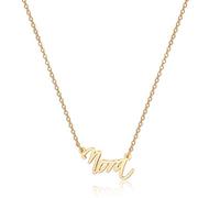 MONOZO Collana Nora personalizzata, in oro 14 carati, con nome Nora, collana personalizzata con nome, idea regalo per donne e ragazze, Metallo, non noto