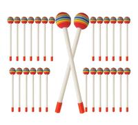 Monozoz Bacchette per bambini, Bacchette per lecca-lecca | Bacchette per bacchette lecca-lecca arcobaleno per percussioni da 28 pezzi | Strumenti musicali morbidi Strumenti a percussione e bacchette