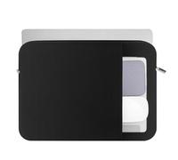 Monozoz Borsa per computer portatile, custodia protettiva per laptop con tasca laterale, grande capacità, borsa da viaggio per laptop, in acciaio, design con cerniera, supporto per notebook per