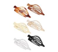 Monozoz Clip per capelli a becco d', artiglio per capelli,artiglio per capelli design francese vintage | Fermagli per capelli a con cerniera laterale, 6 pezzi, fermagli ovali