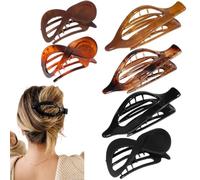 Monozoz Fermaglio per capelli, antiscivolo, a banana, per capelli, stile vintage, comodo, accessorio per la famiglia, gli amici, i colleghi