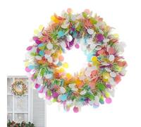 Monozoz Ghirlanda natalizia per porta d'ingresso, gancio da 40 cm con luce, decorazioni per albero di Natale, per parete, finestra, casa, interni, esterni, cucina, feste, matrimoni, fattoria