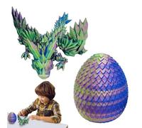 Monozoz Giocattoli Fidget di drago, drago con di drago, giocattolo regalo stampato in realistico, articolazioni mobili creative, decorazione per la casa articolata per gli amanti dei draghi