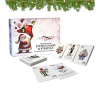 Monozoz Giochi di Carte Natalizie per Feste in Famiglia | Gioco Da Tavolo Strategico,Attività Di Intrattenimento - Per Feste Di Natale Riunioni Familiari Eventi Festivi Team Building Aziendale Casa E