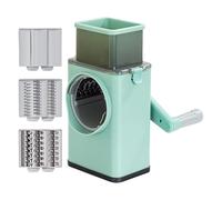 Monozoz Manovella per affetta patate, Manovella per grattugia formaggio,Affettatrice tritatutto per verdure rotativa | 6 taglierini intercambiabili Tritatutto manuale per verdure, affettatrice per