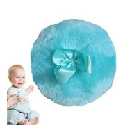 Monozoz Sbuffo di polvere per il corpo, soffio per il corpo,Soffice da trucco rotondo ultra morbido con fiocco a nastro | Strumento per il trucco secco, applicatore per polvere per il corpo del